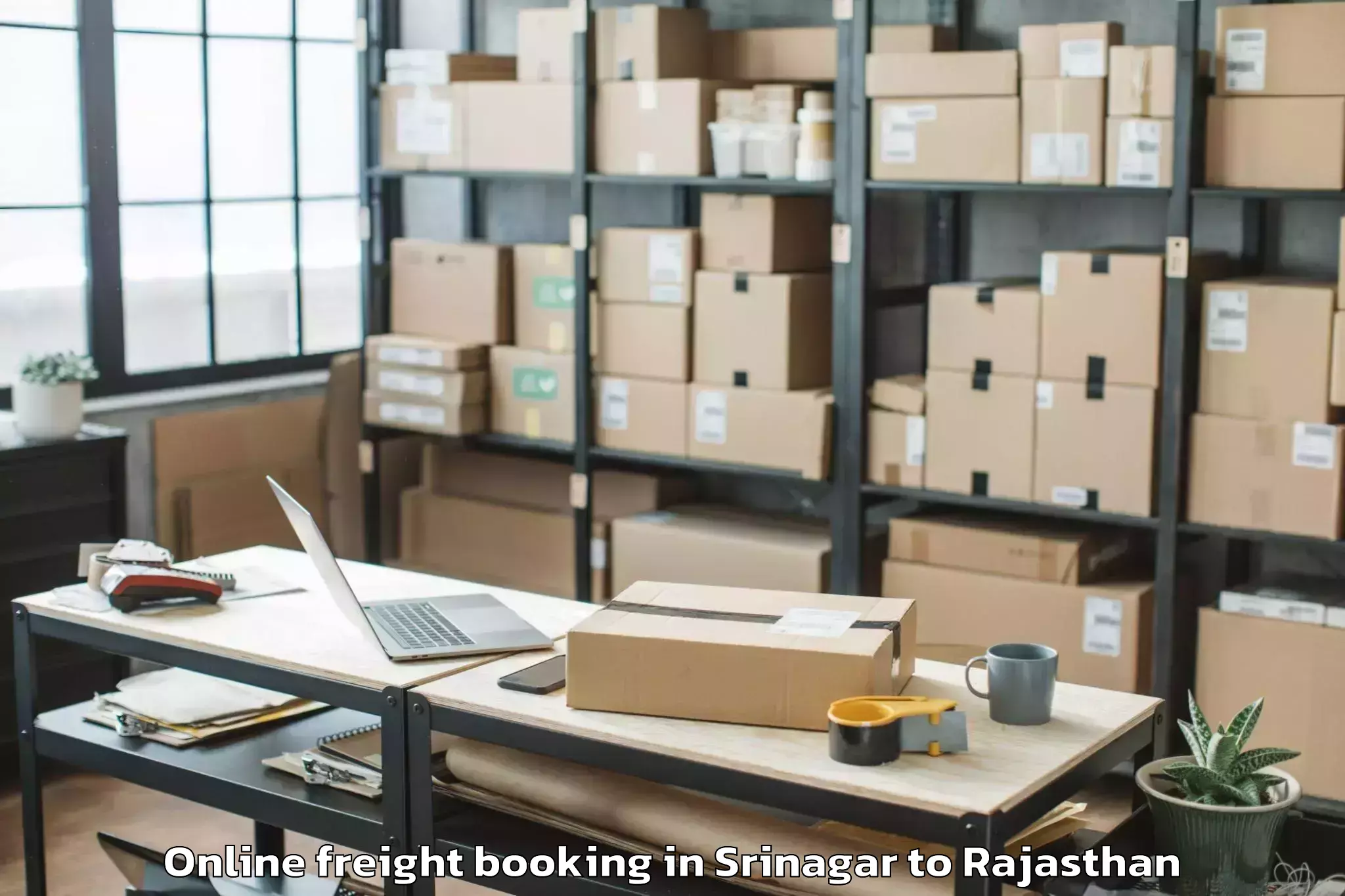 Easy Srinagar to Lunkaransar Online Freight Booking Booking